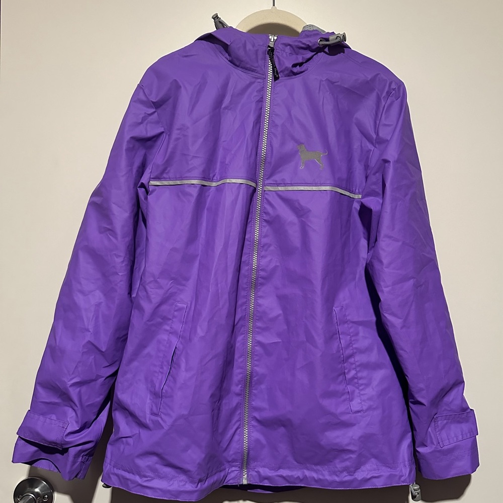 The Black Dog Purple Raincoat Rain jacket